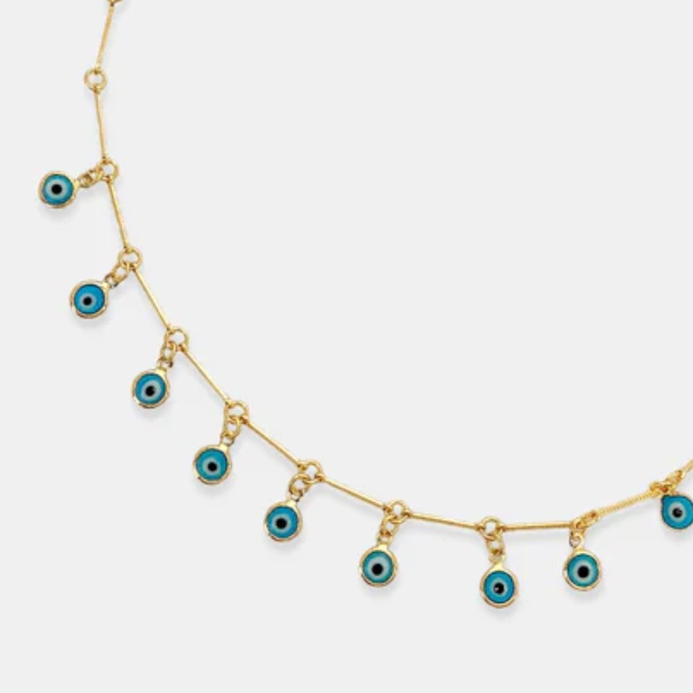 NEW Blue Eyes Gold Filled Necklace - Picture 3 of 4